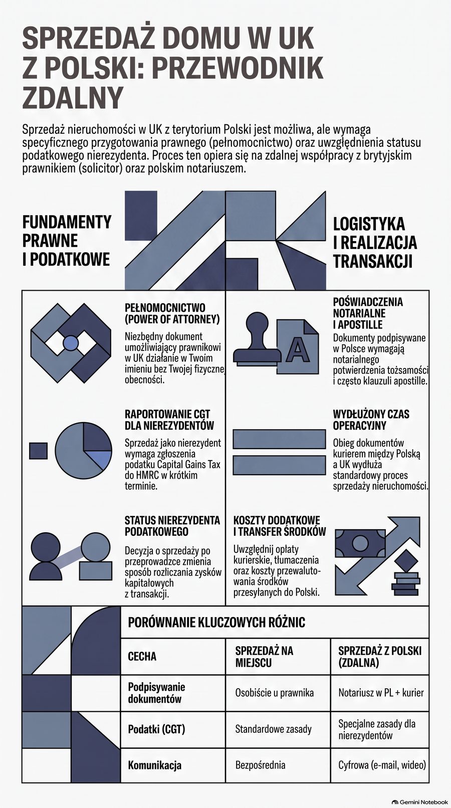 Infografika: Jak sprzedać dom w UK po wyjeździe (na odległość)