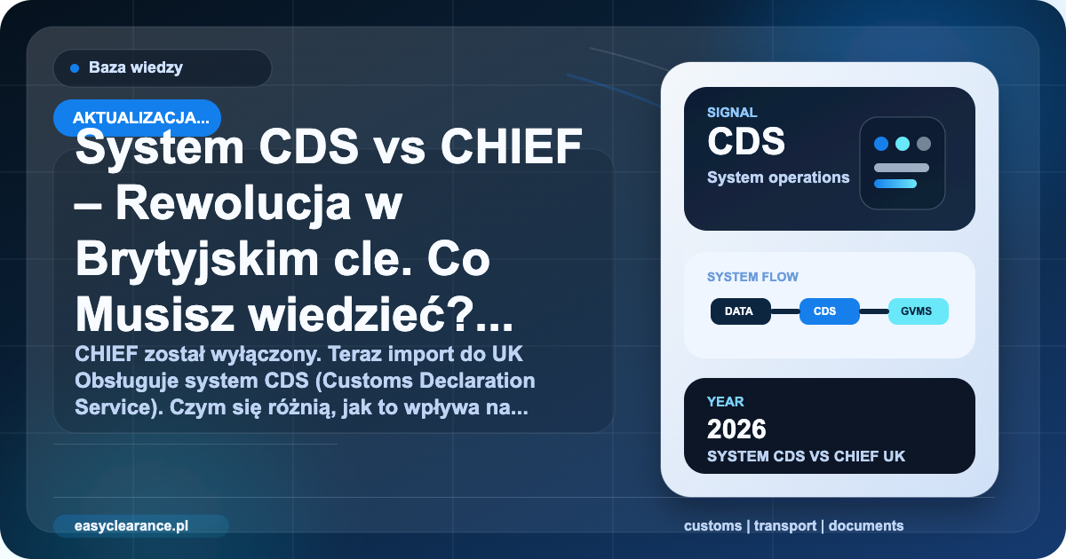 System CDS vs CHIEF – rewolucja w brytyjskim cle. Co musisz wiedzieć ...
